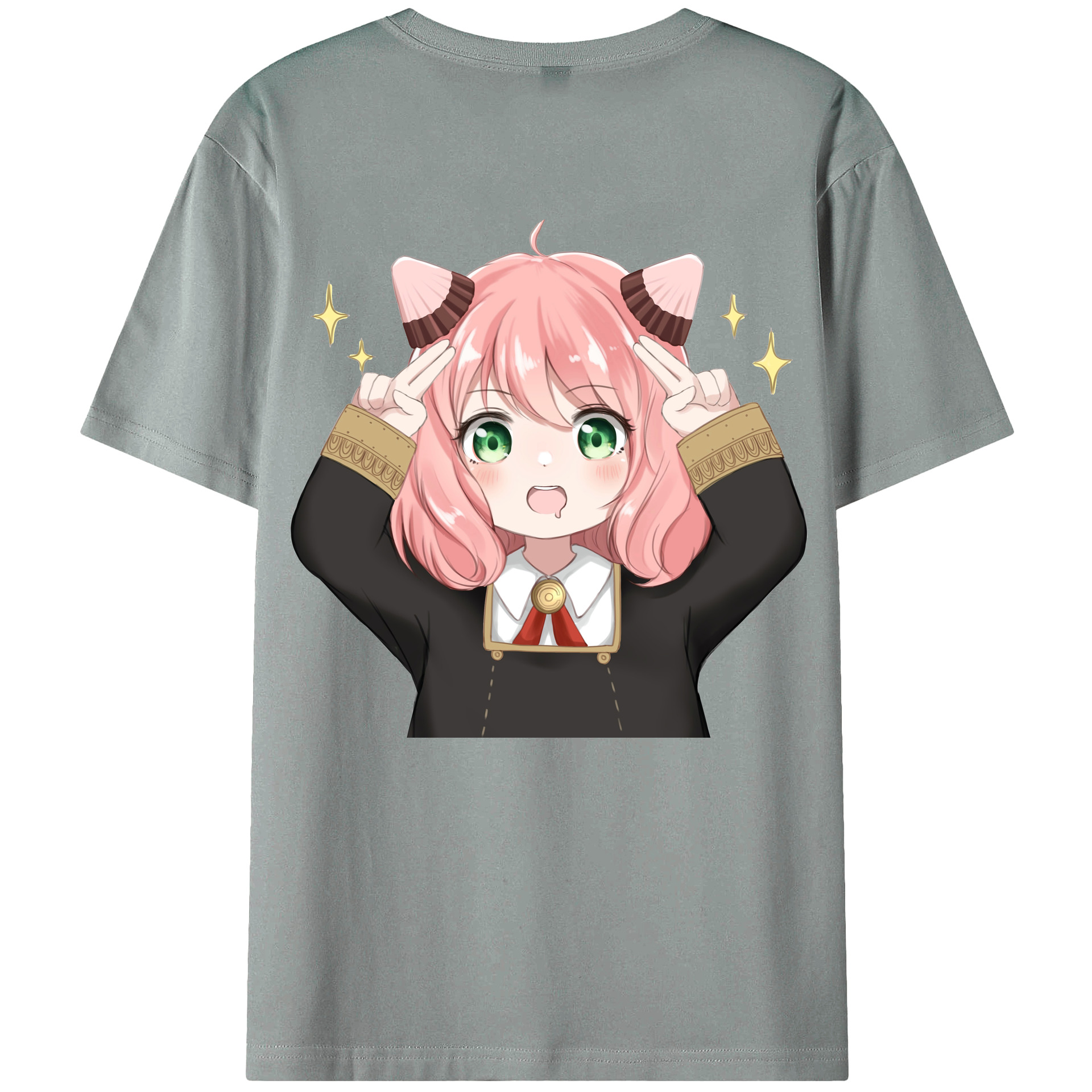 （画像用） SPY×FAMILY间谍家家酒 綿100％ メンズ半袖Tシャツ（バックプリント） 通気性